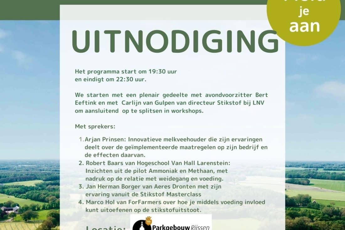 Uitnodiging Masterclass Stikstof